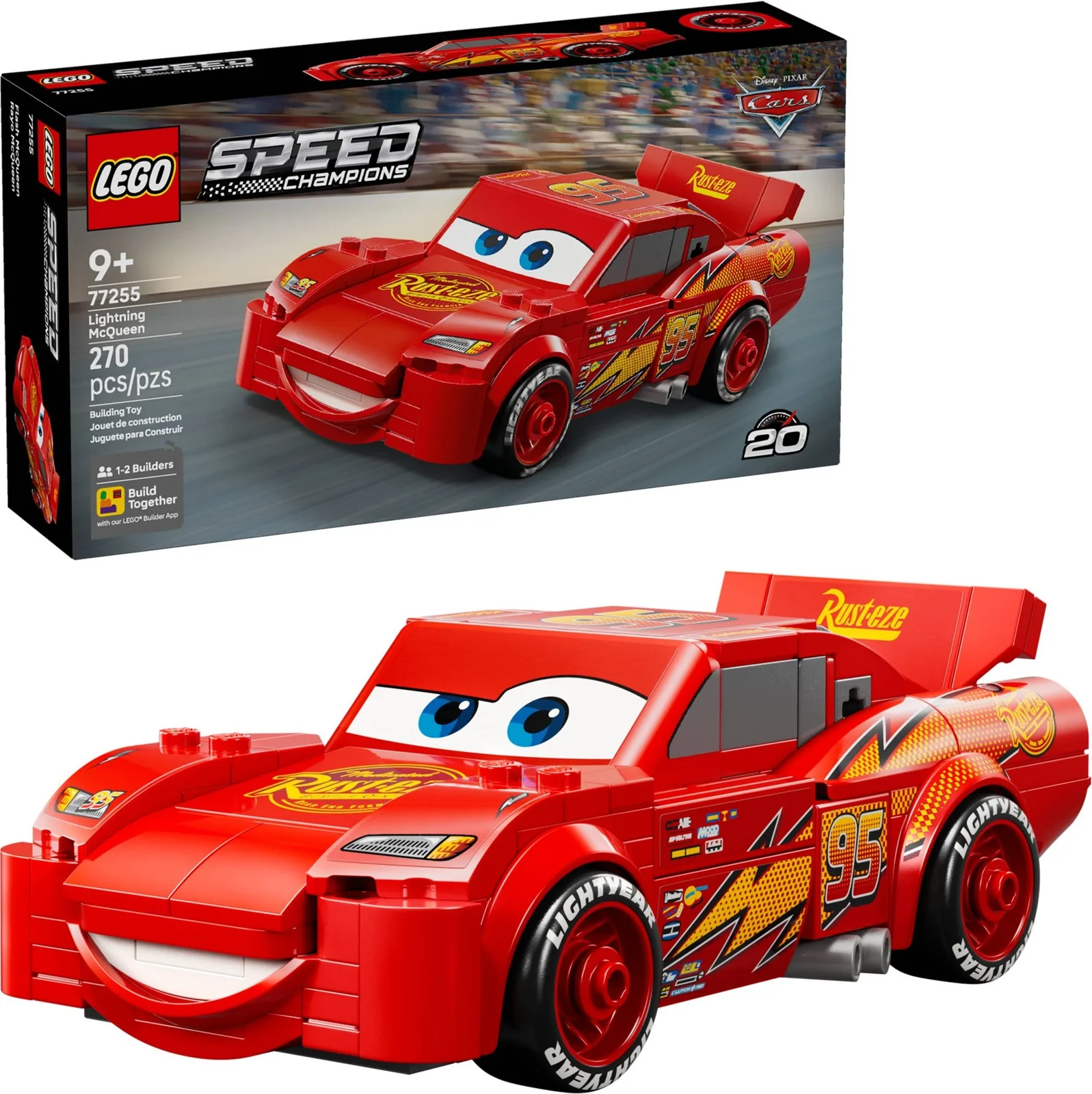 Lightning McQueen 77255, серия Speed Champions, 270 деталей, 2026 год