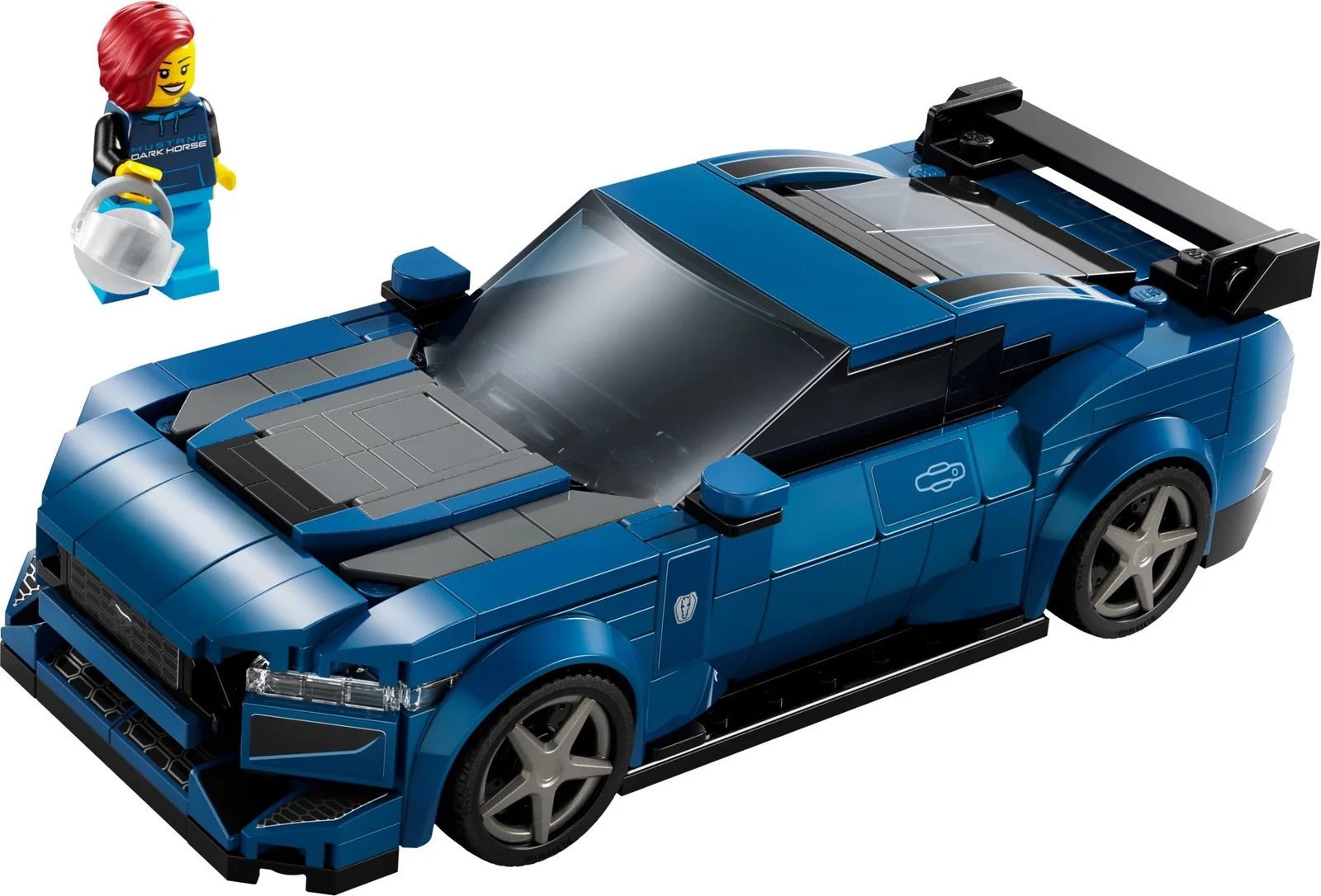 Ford Mustang Dark Horse 76920, серия Speed Champions, 344 детали, 2024 год. Модель, в основании которой деталь на 8 шипов