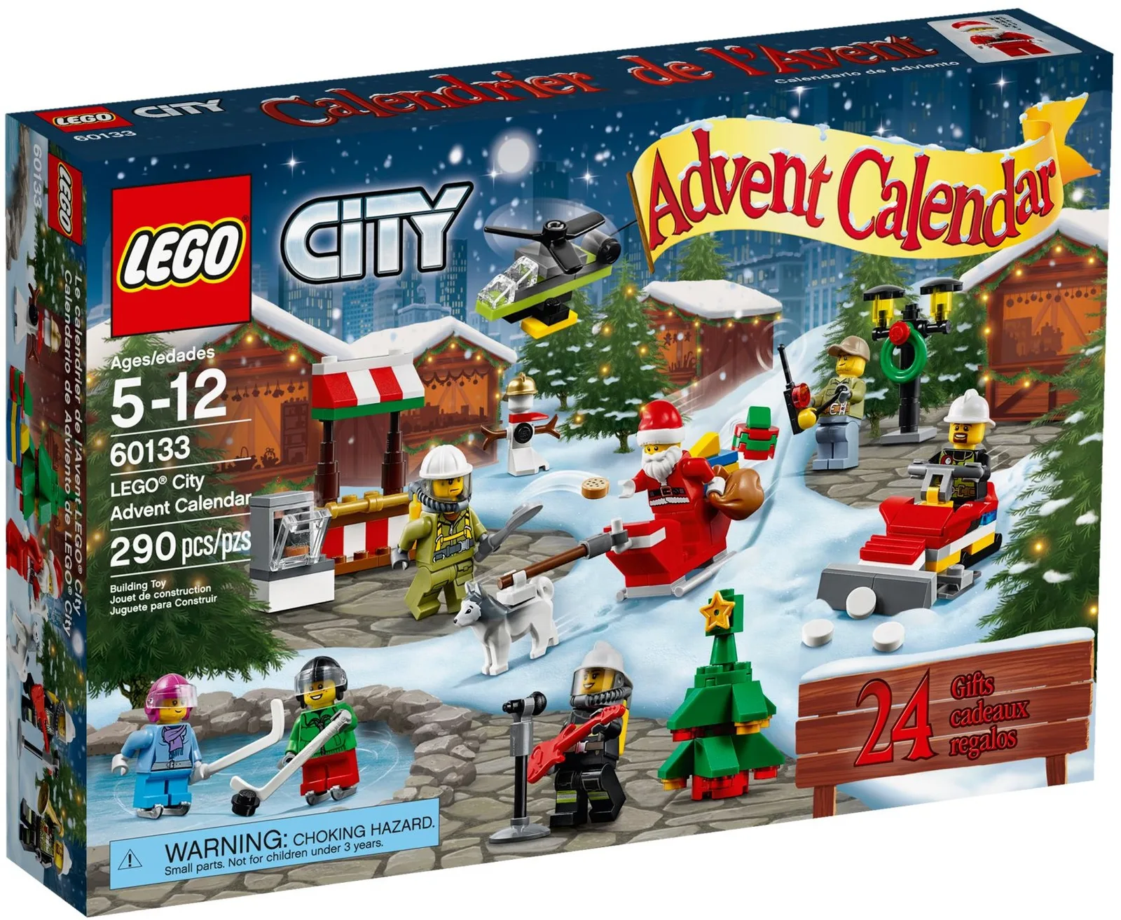 LEGO City Advent Calendar 60133, серия City, 290 деталей, 2016 год