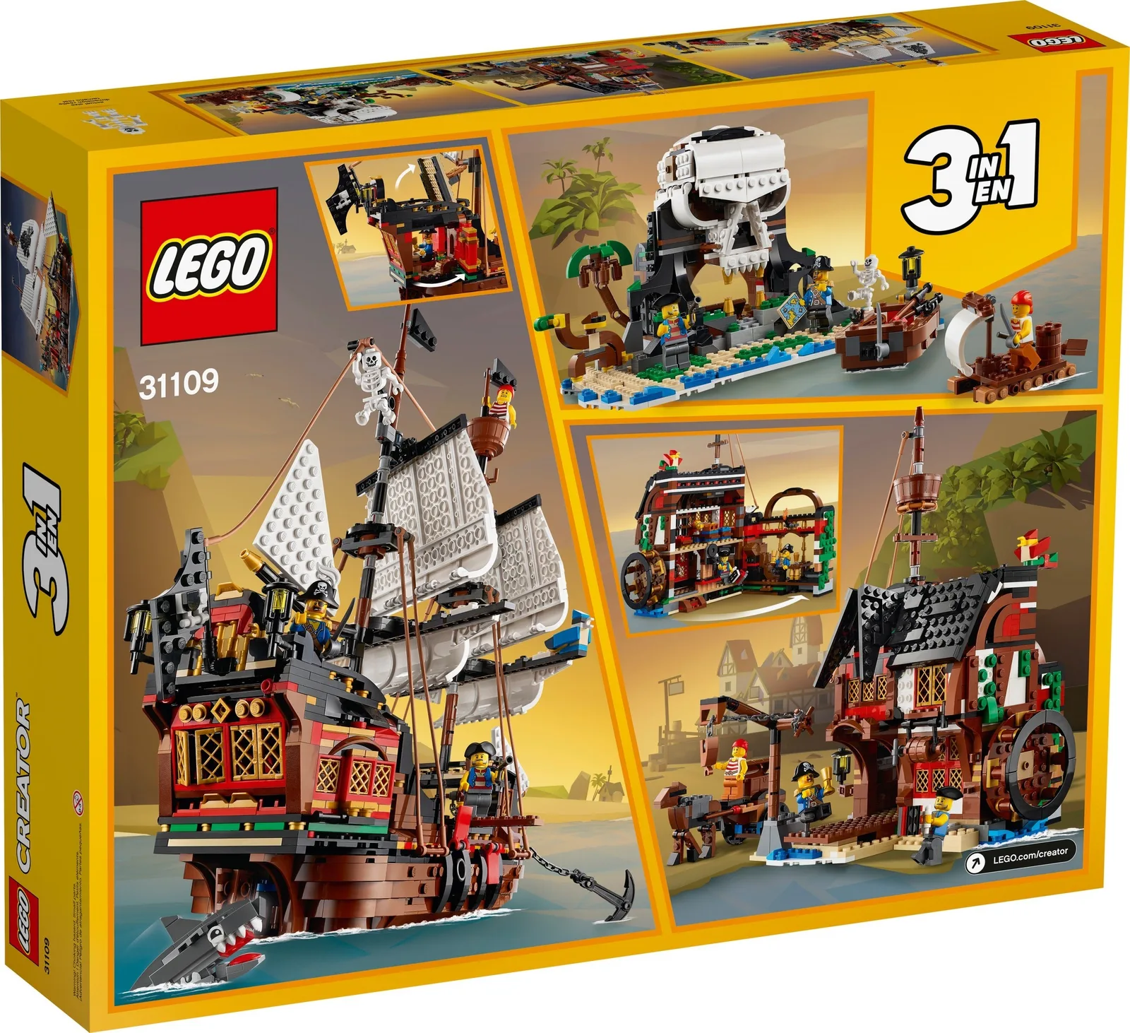 Pirate Ship 31109, серия Creator, 1264 детали, 2020 год